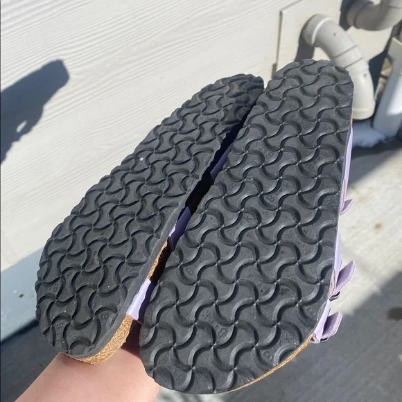 Birkenstock Women's Lavender Sandals with Blue Buckles - Picture 3 of 8